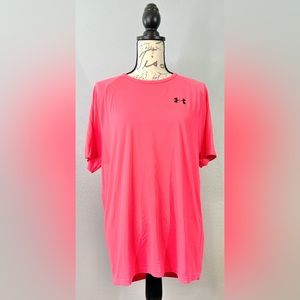 Under Armour Women’s Heatgear Pink The Tech Tee Active Loose Fit Size Medium